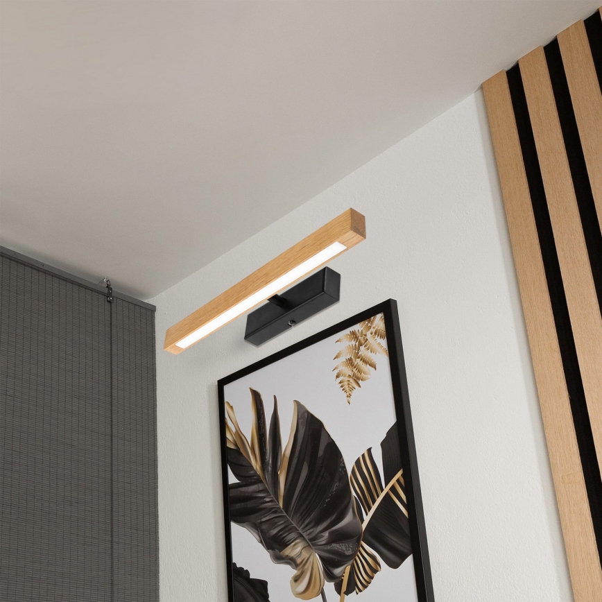 Applique pour tableau LED VERDE LED/5,5W/230V 3000K 46 cm chêne/noir