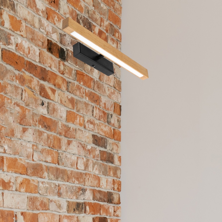 Applique pour tableau LED VERDE LED/5,5W/230V 3000K 46 cm chêne/noir