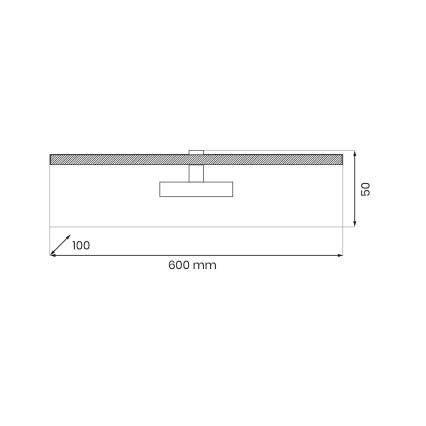 Applique pour tableau PRADO LED/11W/230V noir
