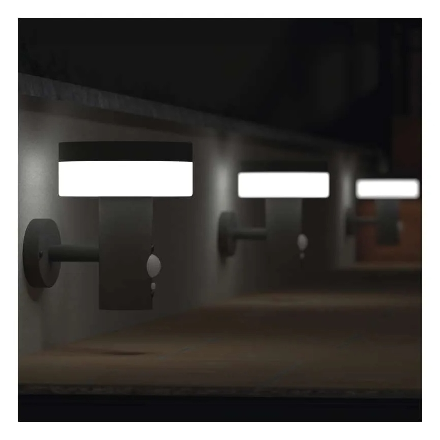 Applique murale solaire LED avec capteur LED/2W/3,7V 1200 mAh IP44