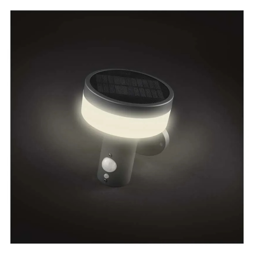 Applique murale solaire LED avec capteur LED/2W/3,7V 1200 mAh IP44