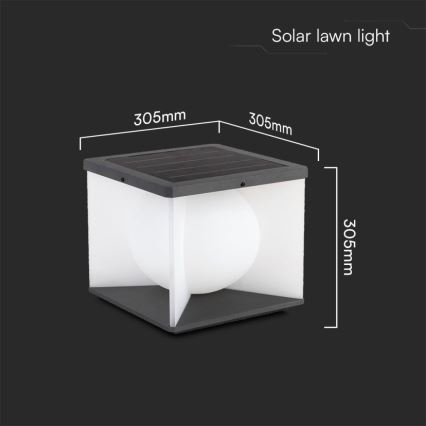 Applique solaire LED dimmable LED/8W/3,7V IP65 3000K 5200 mAh avec télécommande
