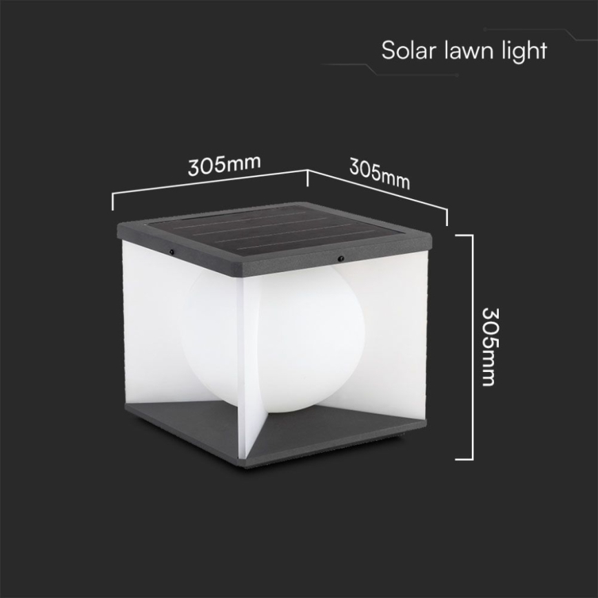 Applique solaire LED dimmable LED/8W/3,7V IP65 3000K 5200 mAh avec télécommande