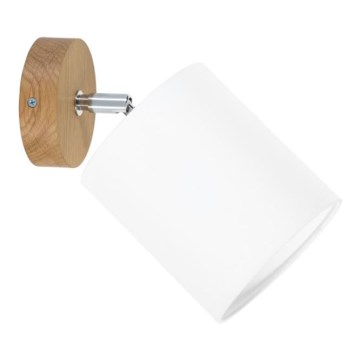 Applique spot murale APRILLIA 1xE27/25W/230V chêne/blanc