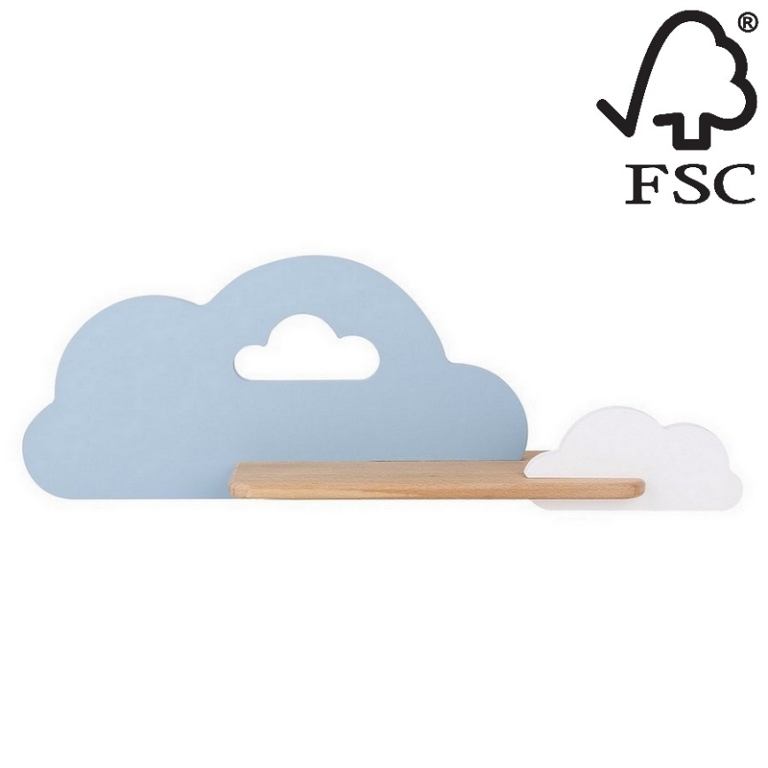 Appllique murale étagère enfant CLOUD LED/5W/230V bleu/blanc