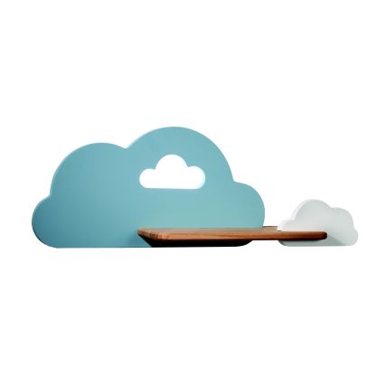 Appllique murale étagère enfant CLOUD LED/5W/230V bleu/blanc
