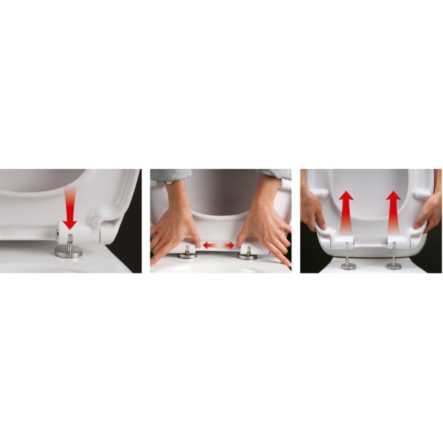 Aqualine - Abattant de toilettes SOFIA SoftClose blanc