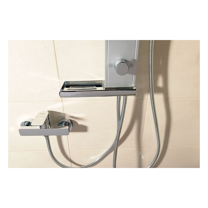 Aqualine - Ensemble de douche ROME, finition chrome brillant