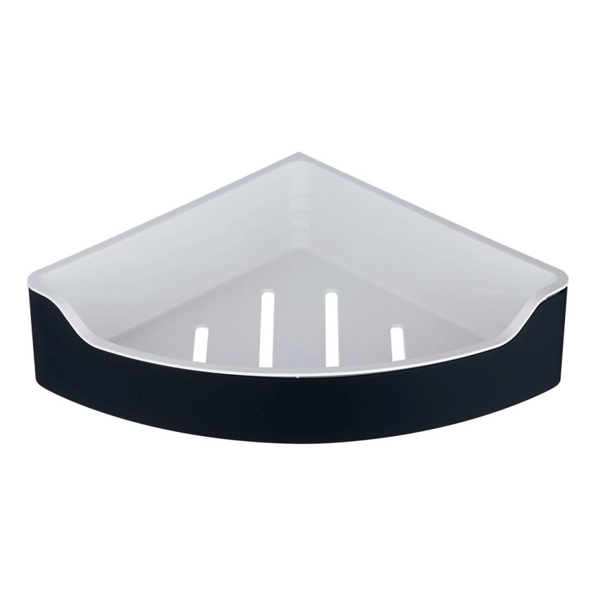 Aqualine - Étagère d'angle pour douche SAMBA 21,8x30 cm noire