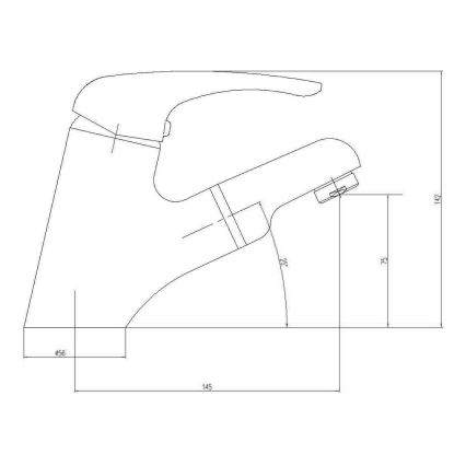 Aqualine - Mitigeur de lavabo KASIOPEA 14,2 cm chrome brillant