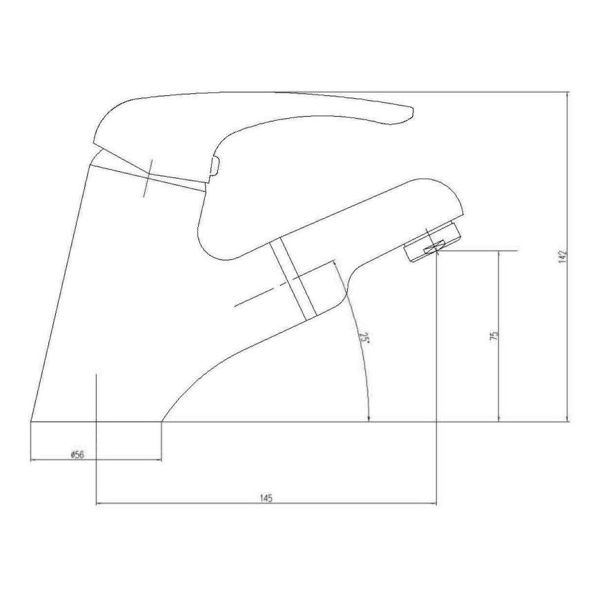 Aqualine - Mitigeur de lavabo KASIOPEA 14,2 cm chrome brillant