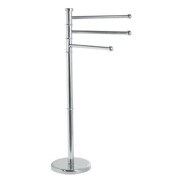 Aqualine - Pied avec porte-serviettes SAMBA 85,5 cm acier inoxydable/chrome brillant