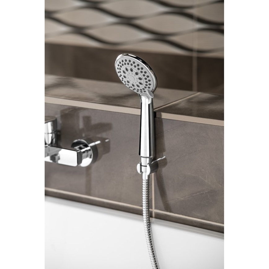Aqualine - Pommeau de douche à main Ø 10 cm, finition chrome brillant