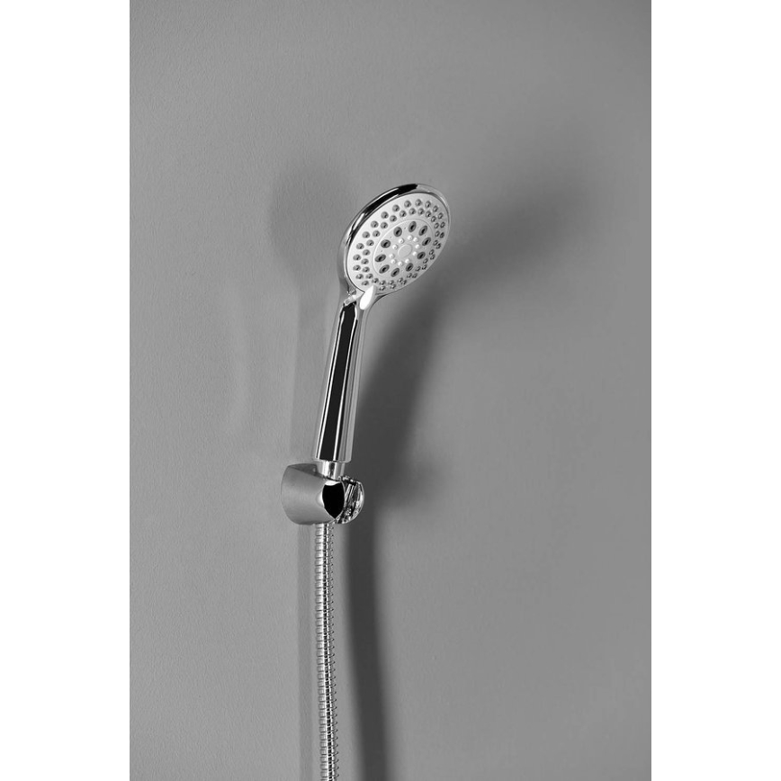 Aqualine - Pommeau de douche à main Ø 10 cm, finition chrome brillant