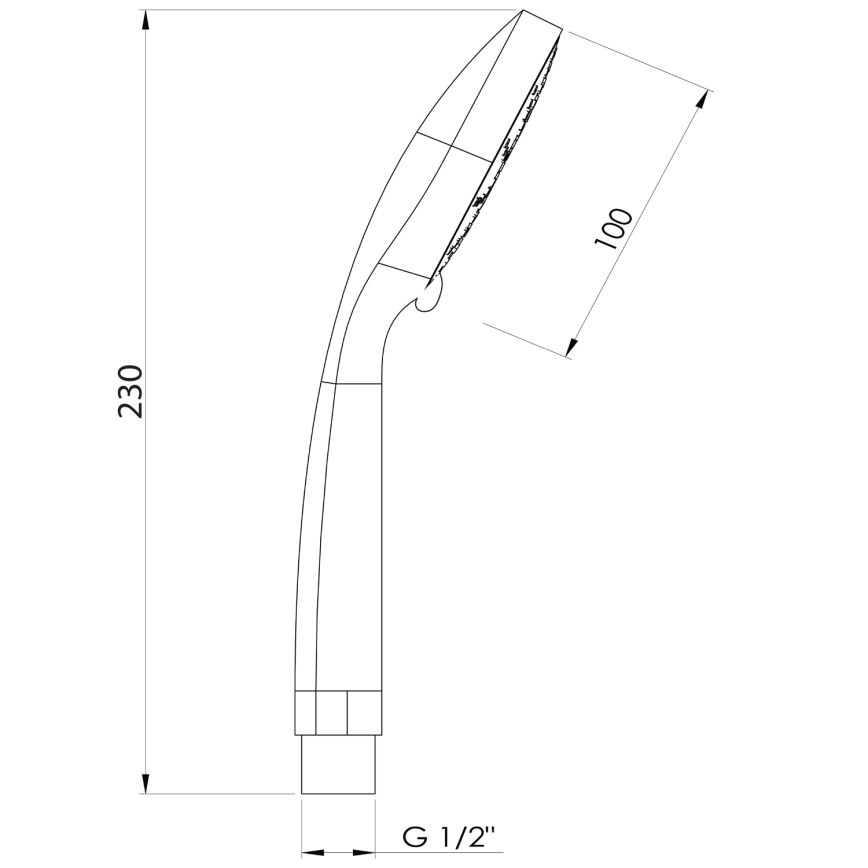 Aqualine - Pommeau de douche à main Ø 10 cm, finition chrome brillant