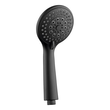 Aqualine - Pommeau de douche à main Ø 10 cm noir mat