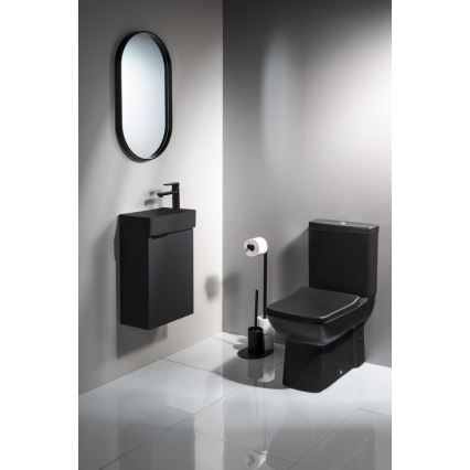 Aqualine - Porte-papier et porte-brosse de toilettes SAMBA noir