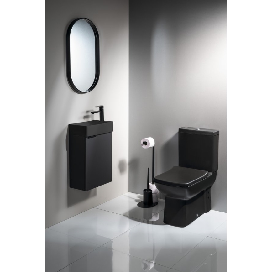 Aqualine - Porte-papier et porte-brosse de toilettes SAMBA noir