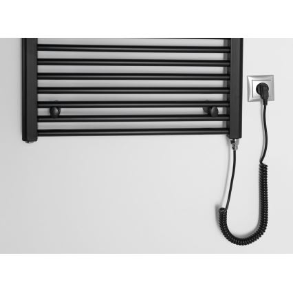 Aqualine - Radiateur électrique de salle de bains DIRECT-E 400 W 96 x 60 cm noir mat