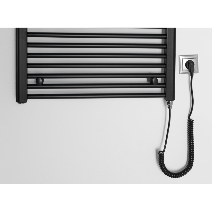 Aqualine - Radiateur électrique de salle de bains DIRECT-E 400 W 96 x 60 cm noir mat
