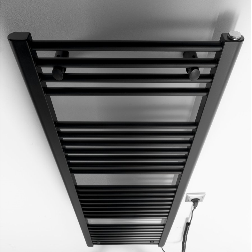 Aqualine - Radiateur électrique de salle de bains DIRECT-E 400W 132x45 cm noir mat