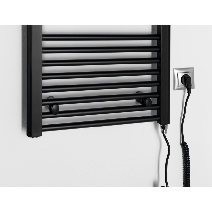 Aqualine - Radiateur électrique pour salle de bains DIRECT-E 300W 96x45 cm noir mat
