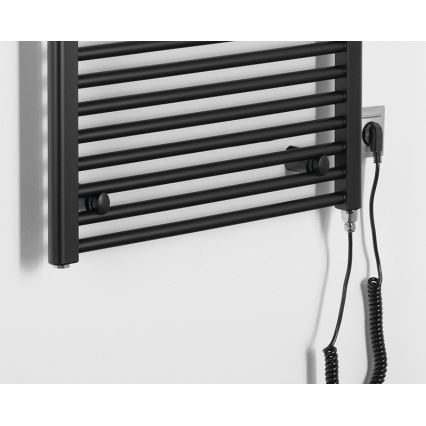 Aqualine - Radiateur électrique pour salle de bains DIRECT-E 600 W 132 x 60 cm noir mat