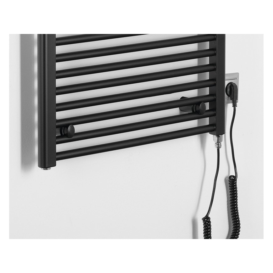Aqualine - Radiateur électrique pour salle de bains DIRECT-E 600 W 132 x 60 cm noir mat