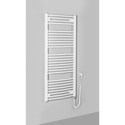 Aqualine - Radiateur électrique pour salle de bains ORBIT-E 600W 132x60 cm blanc, rond