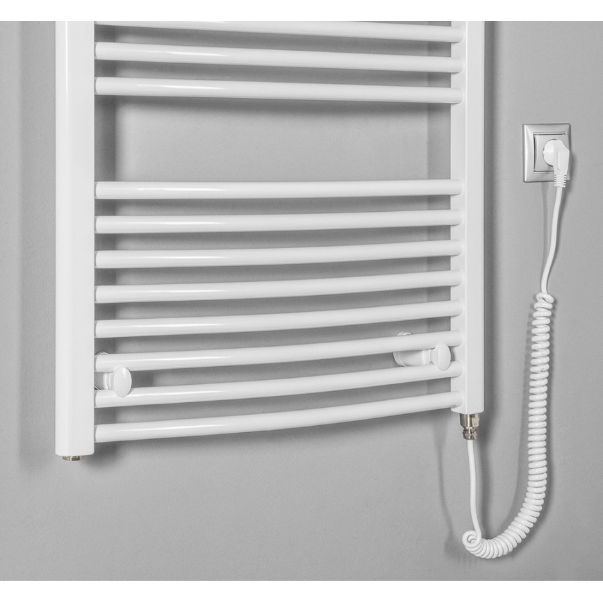 Aqualine - Radiateur électrique pour salle de bains ORBIT-E 600W 132x60 cm blanc, rond