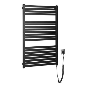 Aqualine - Radiateur électrique pour salle de bains TONDI-E 400 W 97 x 60 cm noir mat