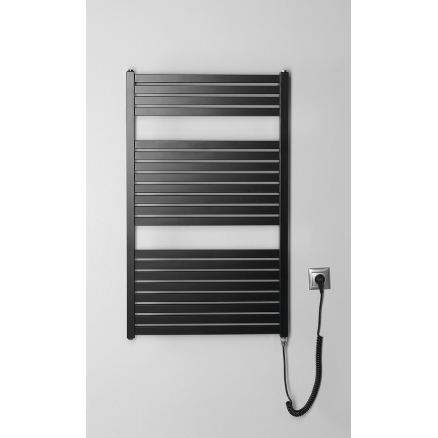 Aqualine - Radiateur électrique pour salle de bains TONDI-E 400 W 97 x 60 cm noir mat