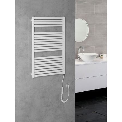 Aqualine - Radiateur électrique pour salle de bains TONDI-E 400W 97x60 cm blanc