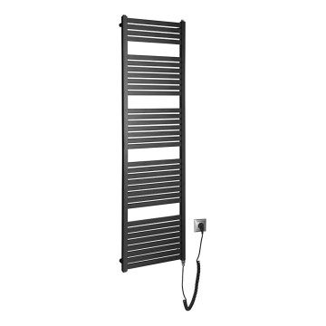 Aqualine - Radiateur électrique pour salle de bains TONDI-E 600 W 169 x 45 cm noir mat
