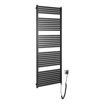 Aqualine - Radiateur électrique pour salle de bains TONDI-E 800 W 169 x 60 cm noir mat