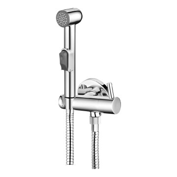 Aqualine - Robinet de bidet avec douchette chrome brillant
