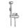 Aqualine - Robinet de bidet avec douchette chrome brillant