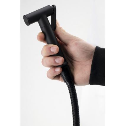 Aqualine - Robinet de bidet avec douchette pour installation encastrée mat noir