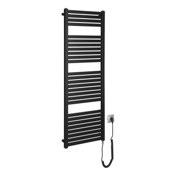 Aqualine - Sèche-serviettes électrique TONDI-E 500 W 133 x 45 cm noir mat