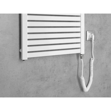 Aqualine - Sèche-serviettes électrique TONDI-E 500W 133x45 cm blanc