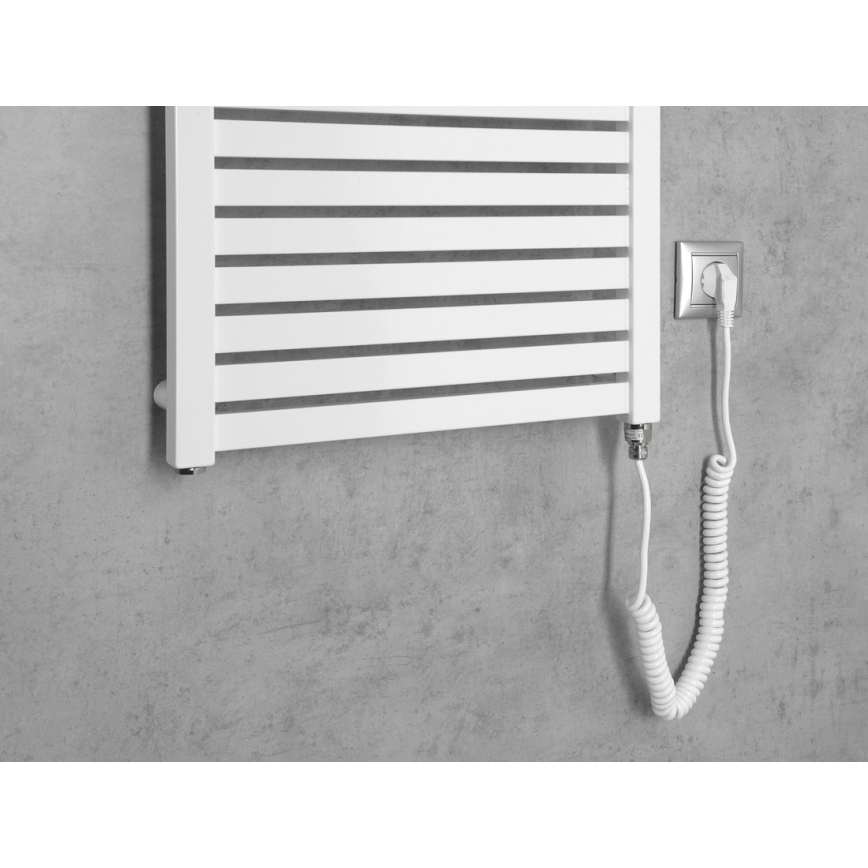 Aqualine - Sèche-serviettes électrique TONDI-E 500W 133x45 cm blanc