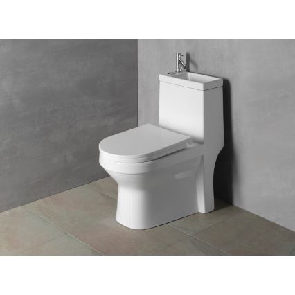 Aqualine - WC combiné avec lave-mains HYGIE céramique/blanc