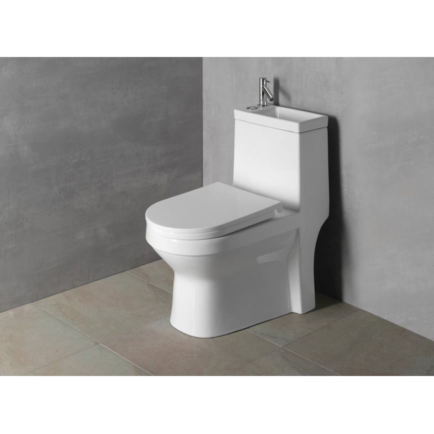 Aqualine - WC combiné avec lave-mains HYGIE céramique/blanc
