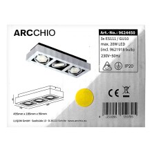Arcchio - Plafonnier RONKA LED 3xGU10/11,5W/230V