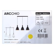 Arcchio - Suspension filaire ARTHURIA 3xE27/60W/230V