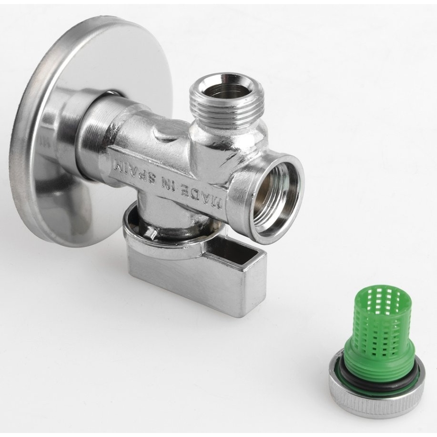 Arco - Robinet d'angle avec filtre, chrome brillant