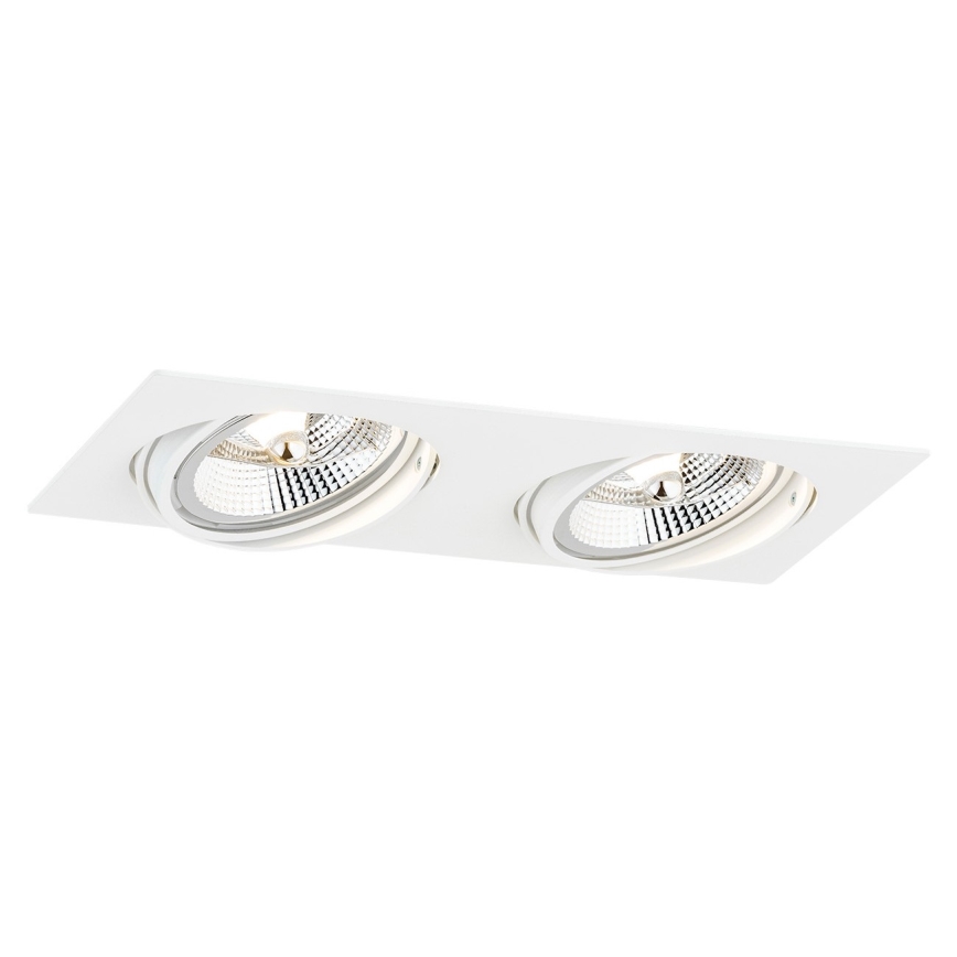 Argon 1046 - Luminaire encastrable OLIMP 2xGU10-AR111/12W/230V blanc