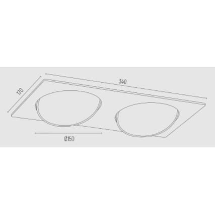 Argon 1046 - Luminaire encastrable OLIMP 2xGU10-AR111/12W/230V blanc