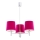 Argon 1382 - Lustre sur barre BOLZANO 3xE27/15W/230V rose/chrome brillant