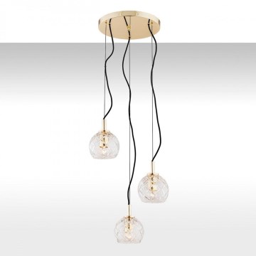 Argon 1463 - Suspension fil en cristal OVIEDO 3xE27/15W/230V